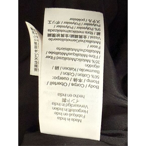 J. Crew Lurex Black & Gold metallic threads gingham tiered mini dress - Picture 12 of 12